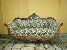 Divano a barca in noce Luigi