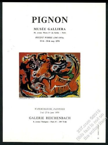 1970 edouard pignon - pignon, arte