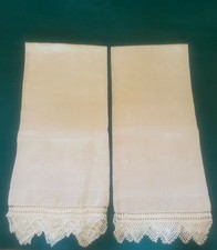 Coppia Antichi asciugamani in