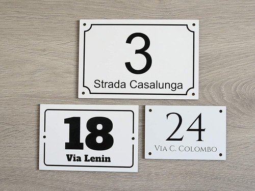 Numero civico laminato - in,