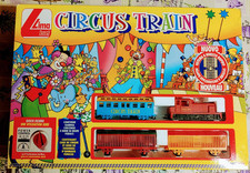 LIMA-JOUEF scala H0 (1:87) Start Set Circus Train, con trasformatore+binari raro