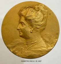 REGNO D’ITALIA SUA MAESTÀ REGINA MADRE MEDAGLIA ESPOSIZIONE ARTE APPLICATA 1905