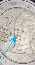 Moneta da 2€ Austria 2002 con Eccesso di Conio su entrambe le facciate