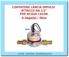 CONTATORE LANCIA IMPULSI PER ACQUA CALDA  ATT 1/2"- 4 IMPULSI / 1 LITRO  DOSAGGI