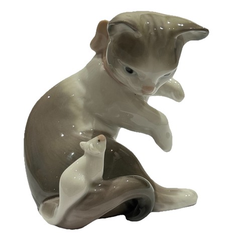 Lladro cat mouse figurine - lladro,