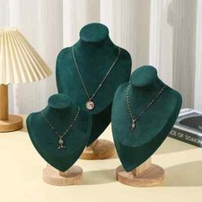 Busto manichino velluto legno