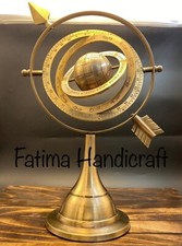 Globo inciso ottone antica sfera armillare con freccia astrolabio nautico regalo