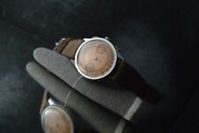 WILHELM RARE VINTAGE SALMON DIAL CHRONOGRAPH COIN EDGE CASE WATCH UHR MONTRE 36M