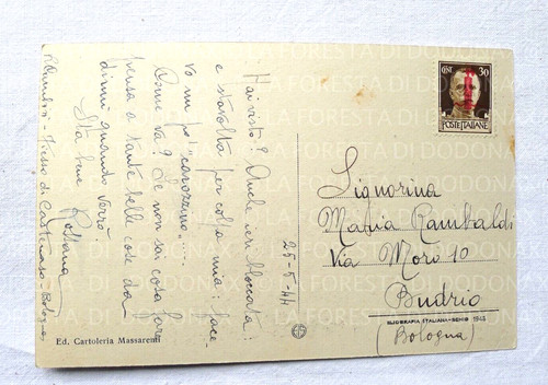 Cartolina molinella fiesso - molinella, di