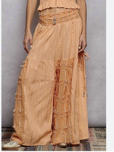 Pantaloni pol boho - pantaloni, volant