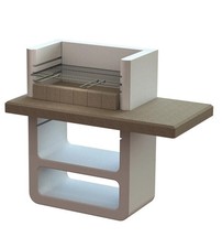 BARBECUE A LEGNA O CARBONELLA IN CALCESTRUZZO SAROM FUOCO "AGADIRIN" 125X64X1...