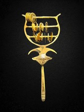 Raro Sistrum Dorato Mezzaluna