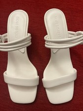 Sandali Donna Morbida Pelle Cuoio Bianchi Nr 36 Sole Sisters