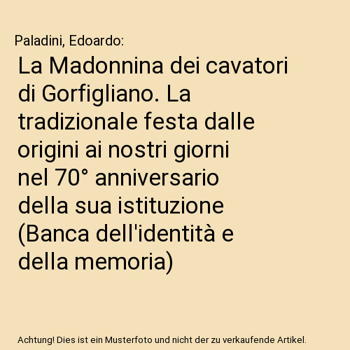 Madonnina dei cavatori di - la,