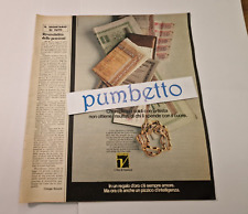 Advertising Italian Pubblicità Werbung : l'ORO di VALENZA ( AL ) 1974