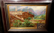 BEL DIPINTO RAFFIGURANTE 'CHALET' attr. GIUSEPPE GHEDUZZI -BELLO!