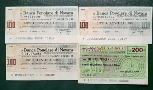 Lotto miniassegni da - ,