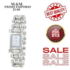 Orologio unisex in acciaio catena moto bianco perla ultimi pezzi in magazzino