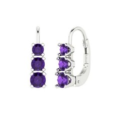 Orecchini a perno ametista da