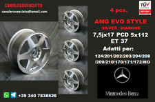 Cerchi Amg EVO 7,5 17 DIAMOND pollici 5x112 per Mercedes w 124 201 202 203 