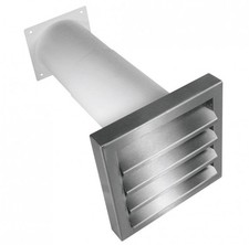 Scatola a Muro Telescopico Ø 125mm Griglie Acciaio Inox Cappa Cucina 527168