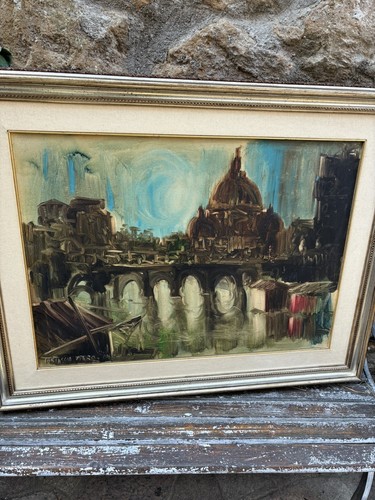Dipinto olio tela - olio, su