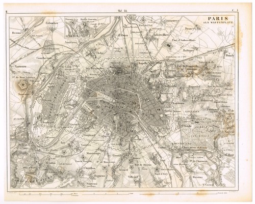 Antica stampa vintage 1851 - antica,