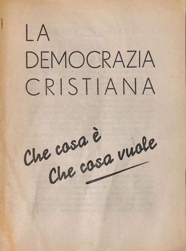 Democrazia cristiana che - cristiana.,