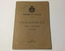 DOCUMENTO D'EPOCA-PASSAPORTO REGNO D'ITALIA 1922-MARCHE DA BOLLO-PASSPORT-RARE