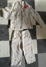 Completo Bimba In Lino 8/9 Anni