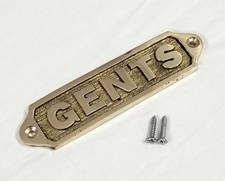 Solid Brass GENTS Toilet Door