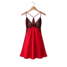 Y2K Babydoll Vestito Slip Raso