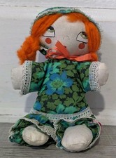 Bambola Marie d'O in feltro e stoffa capelli arancioni 8" con cofano e vestiti 