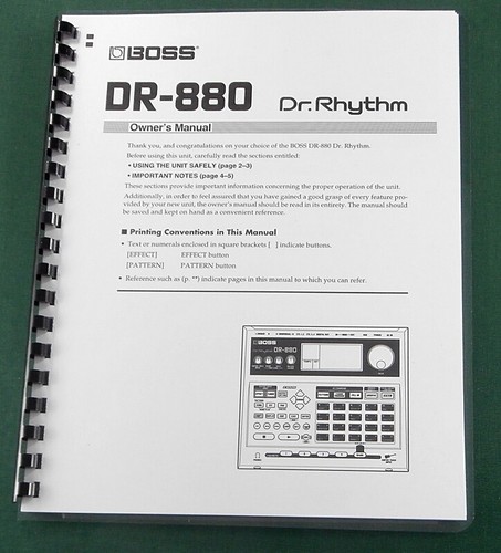 Boss 880 manuale - boss, dr-880