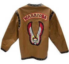 I Guerrieri Giacca Ecopelle Film Costume Halloween Motociclista Cappotto