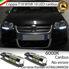 COPPIA LUCI DI POSIZIONE CANBUS 10 LED GOLF 5 CON FARO LENTICOLARE DI SERIE