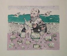 Lithography lithographie Litografia POSSENTI Antonio 50/60 Navi in bottiglia