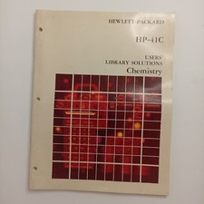 HP-41C_ User's Library Solutions_ Chemistry_ Hewlett Packard_ Manual