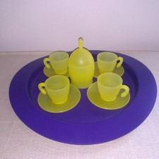 Set GUZZINI da caffè con vassoio e zuccheriera - Blu e giallo