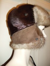 CAPPELLO COLBACCO HAT PELLICCIA FUR RAT MUSQUE VISONE FOCA SEALSKIN UOMO 58 UNIS