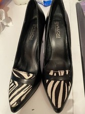 scarpe donna tacco sexy decollete pelle vitello- cavallino zebrato SUPERSALDI