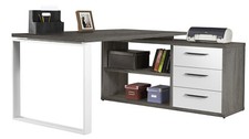 Scrivania della Linea DISEGNO con 3 Cassetti e 2 Vani, Scrivania Angolare con Ca