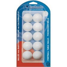 GARLANDO Palline Calciobalilla Standard 33,1mm - 10 pezzi colore BIANCO
