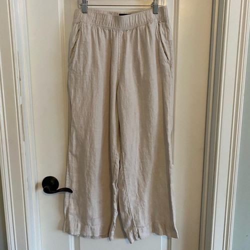 Pantalone lino tahari - tahari, beige