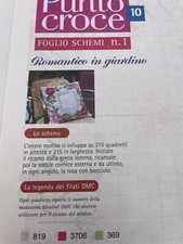 Schema punto croce  Rose Romantico in giardino / Fior pic nic in sala da pranzo