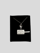 Collana da donna argento 925 placcato ciondolo con cristallo swarovski originale