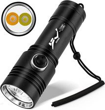 Torcia Subacquea Da 2600 Lumen, Torcia Subacquea a LED P50 Super Luminosa Con 2 