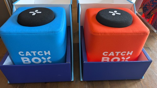 Microfono catch box - solo, blu