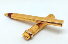 Penna commemorativa Cartier a sfera vintage placcata oro con scatola 1970 parigi