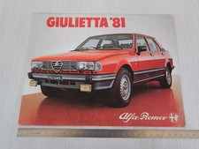 rim251017 DEPLIANT ORIGINALE 1981 ALFA ROMEO GIULIETTA BROCHURE PROSPEKT